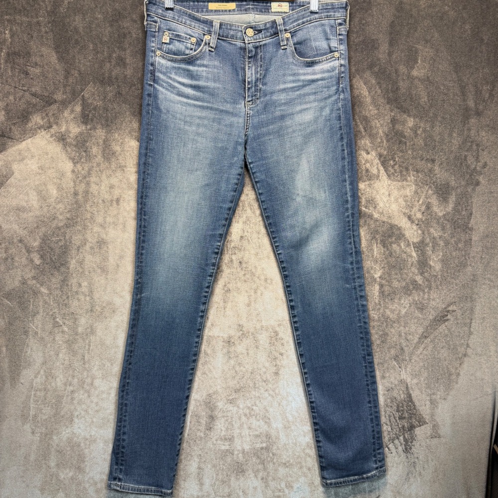 AG Adriano Goldschmied Jeans Womens 28R Blue Cotton The Prima Cigarette Mid Rise
